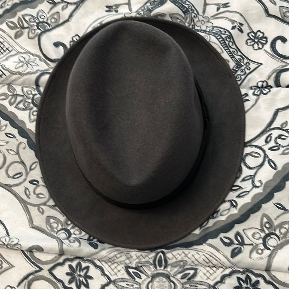 Charcoal Gray fedora hat